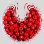 kásagyöngy teli, 4 mm, piros