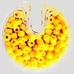 kásagyöngy teli, 4 mm, sárga