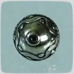 óriás gyöngy műanyag, fémhatasú, 18 mm