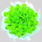 üveggyöngy kúpos, zöld
